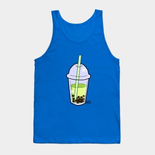 Green neon bubbletea Tank Top